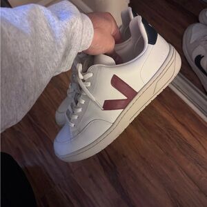 Veja White and Red Sneakers